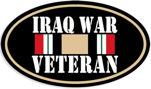 AV Irak-Krieg Veteran Aufkleber, Served in Operation Iraqi Freedom Ribbon, Military Veteran Vinyl für Autos, LKWs, Kühler, Laptops und mehr (7,6 x 12,7 cm)