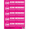 Briefkastenaufkleber - Achtung Stop Bitte Keine Werbung! 5 Aufkleber pink - 75mmx20mm - Keine kostenlosen Zeitungen, Handzettel, Wurfsendungen und Wochenzeitungen!