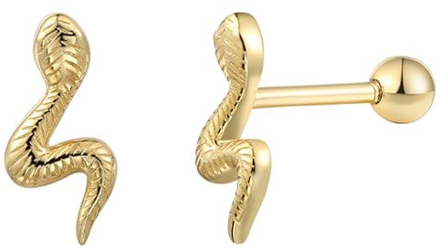 XENOX® Piercing Ohrringe - Schlangen Piercing aus hochwertigem 925/- Sterlingsilber | XS91471G