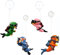 Taicols 4 Stück Aquarium Dekoration, Schwimmende Aquarium Dekoration, Deko für Aquarium, Fish Tank Ornaments Aquarium Taucher Süß Klein Taucher Aquarium Deko Interessantes Aquarium Zubehör
