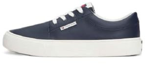 Tommy Jeans Sneaker vulcanizadas Hombre Skater Derby calzado, Azul (Dark Night Navy), 40