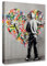 Banksy Street Art Decor Classic Graffiti Bilder Love Word Pop Gemälde Kunstwerk 1 Paneele Leinwand Wandkunst Wohnzimmer Home Modern Decor Gerahmt Giclée-fertig zum Aufhängen Geschenk (40cm x 60cm)