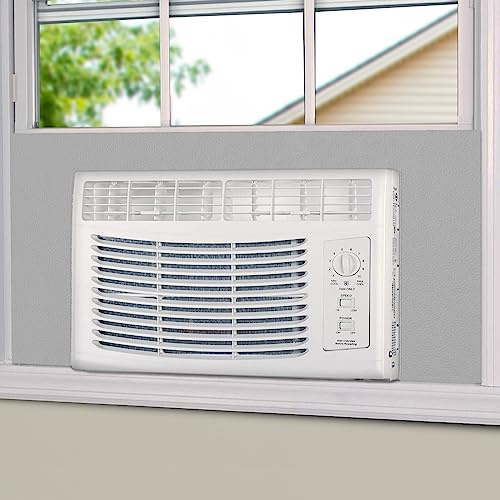 BJADE'S Window Air Conditioner Side Insulated Foam Panel, One-Piece Full Surround Panels Window Seal Kit, Summer and Winter Heat and Draft Insulating Grey