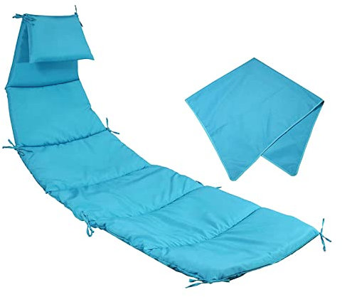 Chaise Fabric Replacement Cushion and Umbrella - Upgrade Your Hanging Hammock Chair, Lounge Chair, and Chaise with Resilient and Stylish Accessories Enhance Your Outdoor Experience