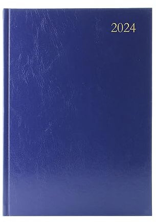 Schreibtisch-Terminkalender, Wochenansicht, A4, Blau, 2024