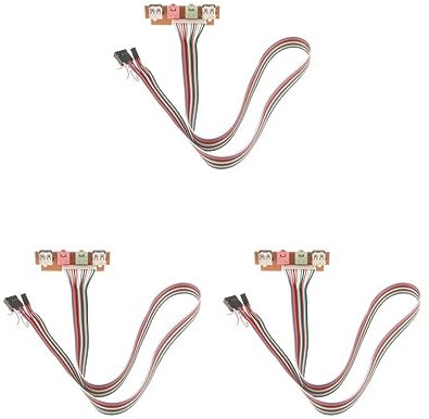 3 set of PC Computer Case Front Panel USB Audio Port Mic Earphone Cable 7.3 cm, Black