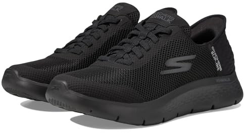 Skechers Herren Go Walk Flex Up Hands Free Slip-ins Sneaker, Schwarz/Schwarz, 43 EU Weit