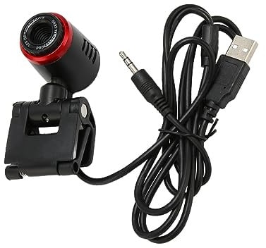 Sxhlseller USB 2.0 HD Webcam mit Mikrofon, 360 Grad schwenkbar, für Laptop | USB 2.0, 300.000 HD-Sensor, 360 Grad, 60 Grad vertikal, Mikrofon 10m, Plug and Play, Skype, Zoom