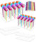 FAOKZE 4 Pieces Cake Pop Stand with 100 Colour Cake Pop Sticks, 20 Holes Lollipop Holder, Cake Pop Holder Stand, Lollipop Holder, Lollipop Holder for Wedding (colorful2, 22.50 × 17.00 × 5.00 cm)