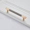 Pexintek 6 Pack Gold Modern Cabinet Handles 160mm Hole Centers Kitchen Bathroom Bedrooms Study Furniture Door Vintage Pulls with Screws for Cupboards Drawer Wardrobe Dresser (Golden Grey)