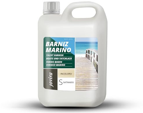 JOVIRA PINTURAS Barniz Marino al Agua. Especial resistencia en ambientes Marinos. (2 Litros, Satinado) F-95
