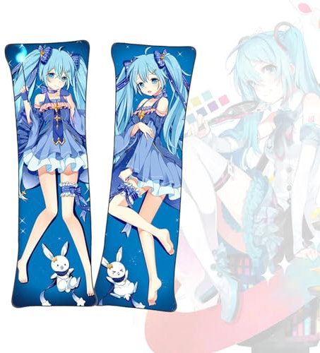 FDSAD Anime Kissenbezüge Hatsune Miku Anime Körper Kissen Dakimakura doppelseitiger Körperkissenbezug