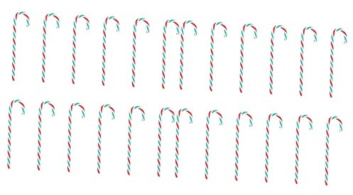 Warmhm 24 STK Fruchtkrücken Weihnachtszuckerstange-anhänger Zuckerstangendekor Für Party Weihnachtsbaumanhänger Weihnachtsbaum Zuckerstange Dekoration Kandiszucker Lutscher Weihnachten