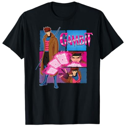 Marvel Studios X-Men ’97 Gambit Card Throw Action Panels T-Shirt