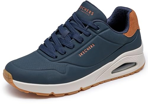 Skechers Herren UNO - Tailored AirSneaker | Freizeitschuh, luftgekühlter Memory-Schaum, Skech-Air, Schnürschuh