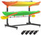 UOKRR Kayak Storage Rack, Freestanding Kayak Racks for Garage, Heavy Duty Adjustable Kayak Stand Indoor Outdoor Storage Rack for Kayaks, Canoes, Surfboard & Paddleboard (2 Levels with paddle hook)
