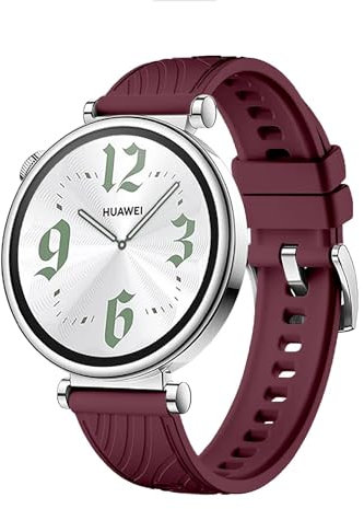 GIOPUEY Correas Compatible con Huawei Watch GT4 41mm, Suave Silicona La Correa [Resistente al Desgaste] [Transpirable] Pulsera - Wine Red