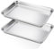 Juego de 2 placas de horno rectangulares de acero inoxidable, placa para cocinar y freír, placa de cocción 36 x 27 x 2 cm