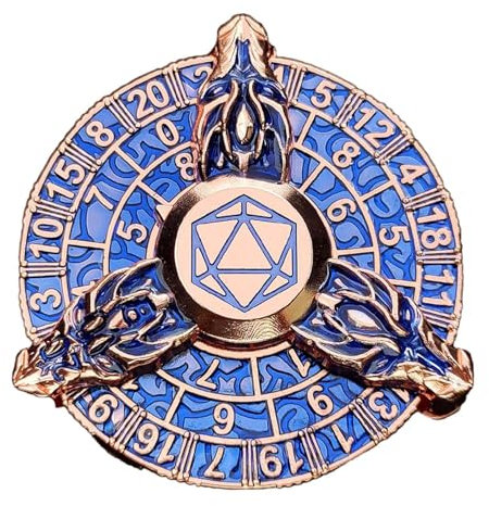 Spinner Dadi per Roulette,Poliedro Disco Rotante per Dadi del Drago,Dadi in Metallo con Scatola per Dadi,Dadi Meccanici in Metallo D20,Dadi a forma di roulette Dungeons,RPG D4 D6 D8 D10 D12 D%