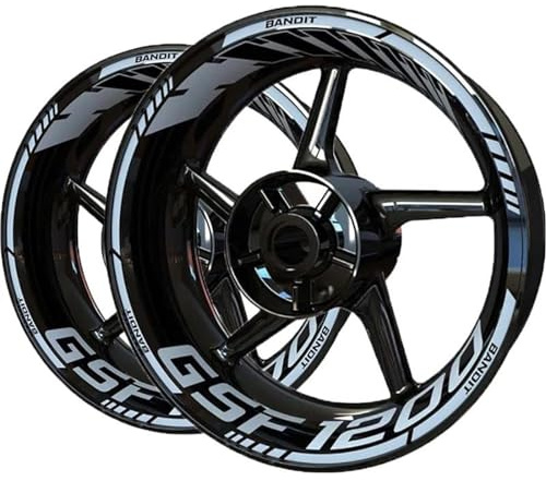 CSSPDM Einfach installieren Motorrad-Radaufkleber, Aufkleber, Radaufkleber, Aufkleber-Set, Zubehör Für S&uzuki GSF1200 GSF 1200 Bandit(Style 5)