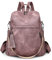 DORRISO Antifurto Zaino da Donna Zainetti Elegante Borsa a Tracolla Zainetto Donna Leggero per Viaggio Scuola Lavoro Datazione Studentessa Universitaria Impermeabile PU Pelle Rosa