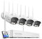 ZOSI 4K Wireless Security Camera System, 8CH 4K NVR with 1TB HDD, 4Pcs 8MP WiFi Security Camera Outdoor, with 2-way audio, AI Detection and Alarm Lights, 24/7 Full-Color Monitoring