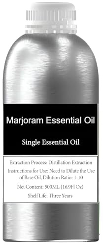 CHDGSJ Huile Essentielle de marjolaine 100% Pure pour aromathérapie, diffuseur, Soins de la Peau, Fabrication de Savon aux Bougies, Huile de marjolaine Biologique de qualité thérapeutique(500ml)