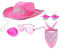 Generisch Western-Cowboyhut für Damen und Herren, klassischer Fedora-Hut mit breiter Krempe und Schnallengürtel Partybrille Silvester Fasching Damen KostüM