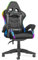 bigzzia Sedia Gaming con Luci RGB, Sedia Ergonomica Gaming con LED, Poltrona da Gioco con Poggiatesta e Supporto Lombare per Stanza dei Giochi, Adolescenti (Utilizzo di RGB, Nero)