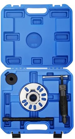 10T Hydraulischer Radlager Abzieher Werkzeug Satz Ausdrücker Set für Antriebswellen KFZ Radnaben Abziehen für 4-Loch- oder 5-Loch-Räder, mit Tragebox (Blau)