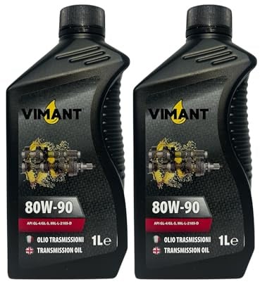VIMANT Olio Cambio, Trasmissioni, Ingranaggi, 80W-90, 2 Litri, 2 Flaconi da 1L, API GL-4/GL-5 (2)