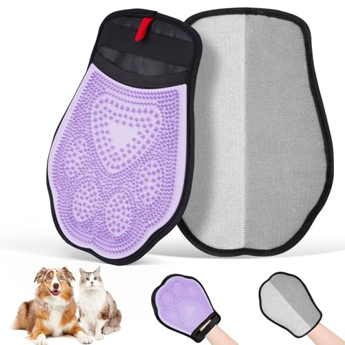 Zivacate Gant Anti Poils Animaux 2 en 1 Amélioré | Réutilisable Brosse Anti Poils Animaux, Outil Double Face Électrostatique pour Poils, Gant pour Vêtements, Canapé - 1 Pièce