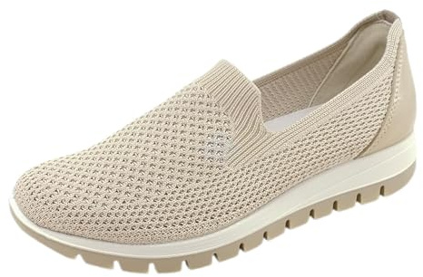 IGI&Co 1150033 Cream Platin Creme Damenschuhe sportlich lässig Slip on ohne Schnürsenkel Stoff
