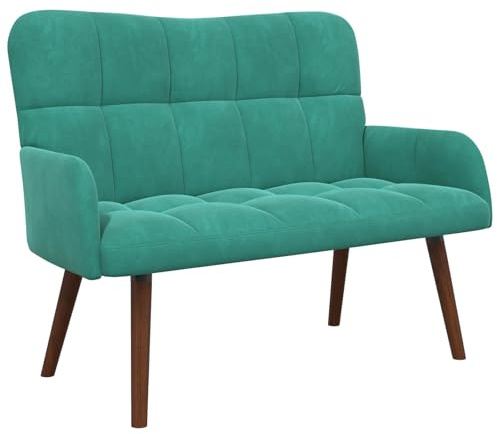 vidaXL 2-Sitzer Sofa Türkis 115 x 61 x 87 cm Samt