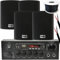 Loops Outdoor Bluetooth Speaker Kit 4x Black Karaoke Stereo Amp Garden BBQ Parties
