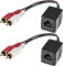 Techly 103830 Convertitore Extender Audio RJ45 Cat.5 2xRCA Nero