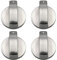 Stufa Gas Manopola Universale Metallo Rotary Interruttore Controllo Manopole Sostituzione Accessori per Cucina Fornello Gas Stufa Forno Cottura 6MM,4Pcs,Argento