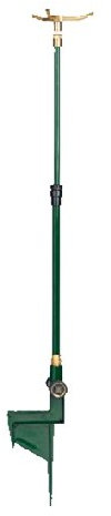 3 Pack - Orbit Adjustable Brass 3-Arm Telescoping Lawn Sprinkler with Step Base