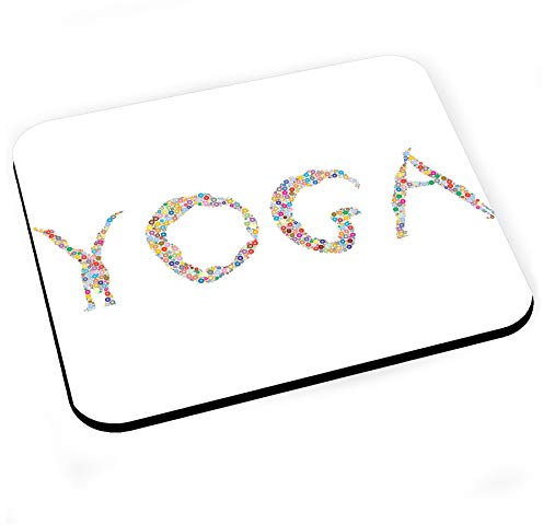 Fabulous Tapis de Souris Yoga Billes de Couleurs Meditation Asanas Bien Etre