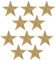 10 Stück Star Hot gestickten Patch Aufnähen/Aufbügeln Patch Applique Kleidung Kleid Pflanze Hut Aufkleber Hot Melt Adhesive DIY Kleidung Telefon Dekoration Zubehör(Golden)
