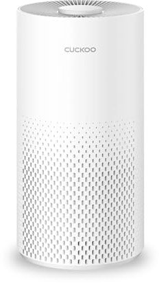 CUCKOO True HEPA Air Purifier for Bedroom Up to 456 sq. ft., 3-Stage Filter with H13 HEPA and Activated Carbon, Small Air Purifiers for Home with Quiet Sleep Mode, White (CAC-I0510FW)