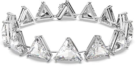 Swarovski Millenia Armband, Weißer und Rhodinierter Damenarmreif mit Strahlenden Swarovski Kristallen