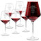 Maverton Calici da vino Avant-Garde - incisione personalizzata - 490 ml - set da 6 pezzi in vetro - ideale per vino rosso e bianco - regalo di compleanno unico per l’ uomo - Compleanno