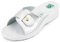 JOMIX Ciabatte Donna Estive Ortopediche Zeppa Comode con Strappo Regolabile Made in Italy Pantofole ergonomica Casa e Passeggio ITD1463 Laminato Argento 41