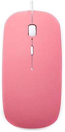 Sytaun Souris USB Filaire, Souris D'ordinateur Filaire, Souris De Jeu, Universelle 800/1000/1200/1600 DPI 4 Boutons Souris Filaire Accessoire PC/Ordinateur Rose