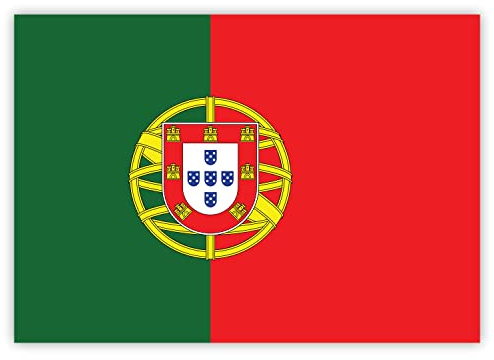 10 Stück - Aufkleber Portugal-Flagge - 74 x 52 mm