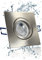LEDFULL® Premium LED Bad Einbaustrahler IP44 Flach 230V Dimmbar Modul 5W Spot Warmweiß Strahler/Edelstahl gebürstet Deckenstrahler eckig Außen geeignet