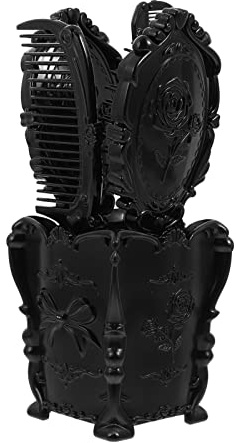 minkissy Hair Brush Comb Set with Storage Holder 4 piece Hair Brush Comb Set for Wet Dry Long Short Thick Curly Scalp Massaging Bristles Desktop Vanity Organiser for Women Men Kids