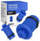 Bouchon d'essai de pression 16 mm PEX bleu - Test d'étanchéité fileté pour tubes multicouches - Joint torique en caoutchouc polypropylène