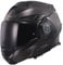 LS2 FF901 Advant X Carbon Black Modular 180° Flip Front Dual Visor Full Face Motorbike Helmet Sport. ECE 22.06 Certified. Complete With Pinlock and Luxury Camo Backpack Style Carry Bag - L (59-60cm)